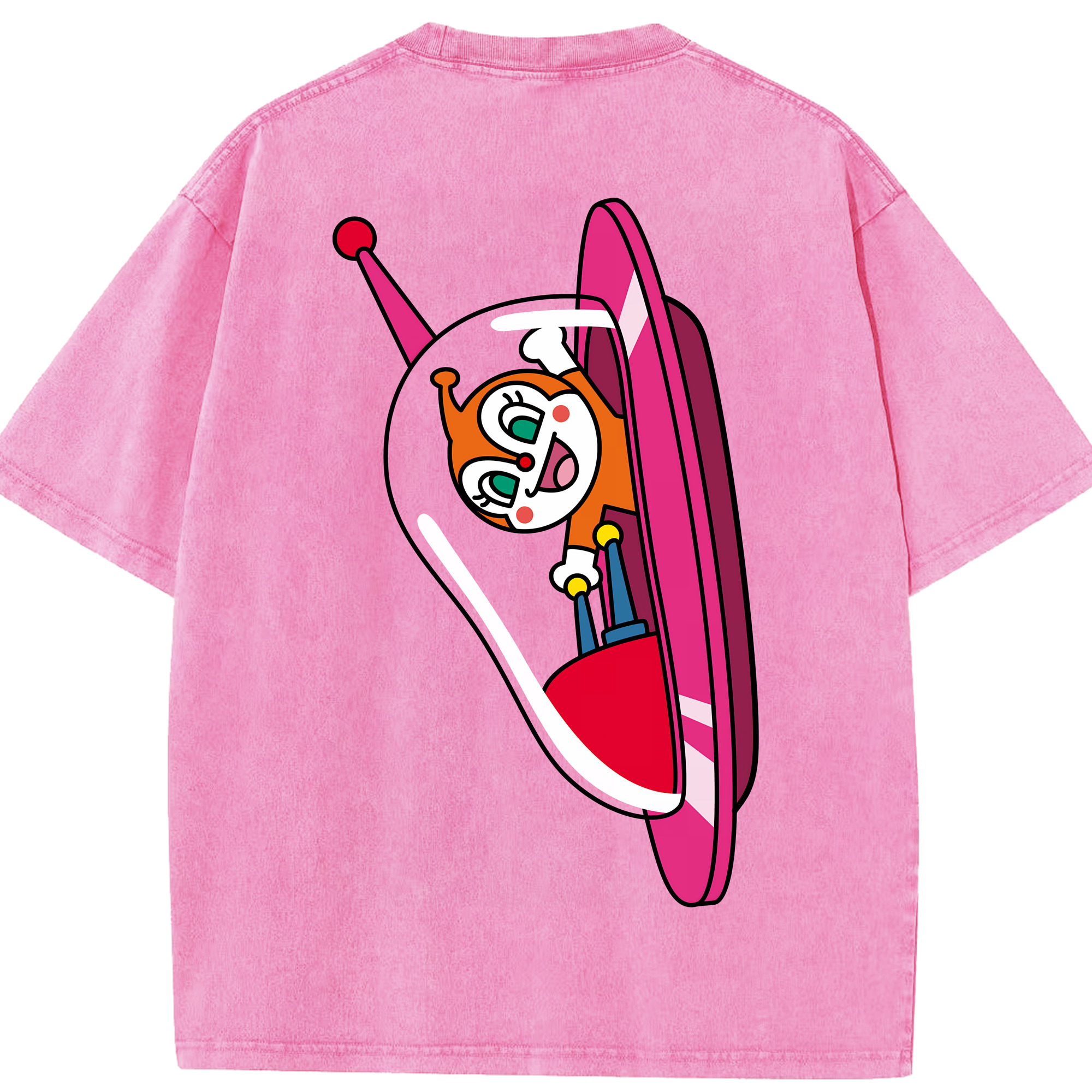 （画像用） アンパンマン Anpanman 綿100% ヴィンテージ風 半袖Tシャツ（背面プリント）